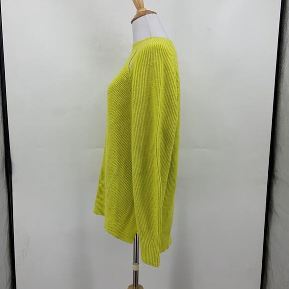 Express Sweater Womens S Small Wasabi Cutout Long Sleeve Drop Cut Hem Pullover - Picture 4 of 13
